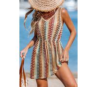 Robe cover up courte abstraite Multicolore M