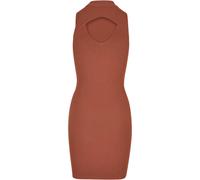 Robe Cut-Out Urban Classics Sans Manches Midi Slim Fit Terracotta/Noir