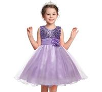 Robe Danse Fille Robes Enfant Fille Ceremonie Elegant Dress De Habillée Bals Dentelle Plissée Tenue De Soirée en Tulle Confortable Vêtement pour Photographie Princesses