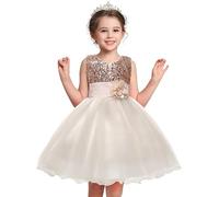 Robe Danse Fille Robes Enfant Fille Ceremonie Elegant Dress De Habillée Bals Dentelle Plissée Tenue De Soirée en Tulle Confortable Vêtement pour Photographie Princesses
