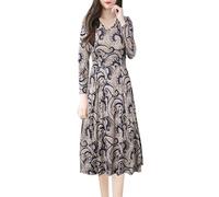Robe d'automne pour femmes, Europe aux États-Unis, grande courge, jupe longue ample, tendance féminine Yangqi, lingerie de Noël pour femmes, kaki, L