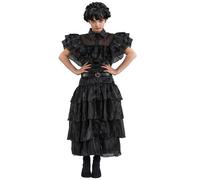 Robe de bal noire mercredi addams 152 cm