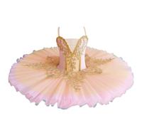 Robe De Ballet du Lac des Cygnes pour Filles, Costume De Ballerine Vêtements De Danse Robe Tutu De Gymnastique,Rose,160