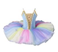 Robe de Ballet Tutu pour Fille, Broderie Florale, Camisole À Paillettes, Justaucorps de Gymnastique, Tenue de Ballerine pour Salle de Bal, Samba, Rumba, Jazz, Costume de Spectacle de Danse, Salle de