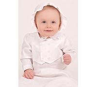 Robe de baptême Grace-Philip en blanc avec gilet (62, 3-6 mois, poitrine 45,7 cm, blanc)