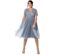 Robe de ceremonie - de cocktail - de mariage Maya deluxe - AZ2617MIDI-PC-DBLUE 34