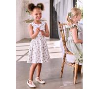 Robe de cérémonie imprimée fleurs fille blanc 14A