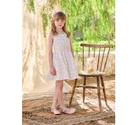 VERTBAUDET Robe de cérémonie Fille Motifs Fleurs Aquarelle à la Base Rose pâle 12A