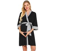 Robe de chambre de grossesse : peignoir de grossesse doux pour femme enceinte avec ceinture d'allaitement/chemise de nuit/chemise de nuit d'allaitement/chemise de nuit d'allaitement/maternité/chemise