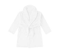Robe de Chambre Enfant Fille 3-12 Ans Polaire vêtements de Nuit et Peignoirs Fille Velours Pyjama Enfant Garcon Hiver Chaud Costume de Maison pour Fille Flanelle uni Pas Cher (White, 3-5 Years)
