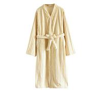 Robe De Chambre Femme Grande Taille - Peignoir Femme Longue et Douce en Polaire pour Un Confort Absolu à la Maison Pendant l'hiver avec Un élégant Design à Rayures