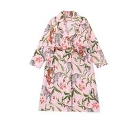 Robe de Chambre Femme - Peignoir d'hiver en Flanelle Douce pour Un Peignoir Confortable avec Poches Et Manches Longues pour Se Détendre À La Maison (Red S)