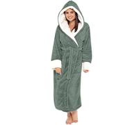 Robe De Chambre Femme Polaire Peignoir Femme Fermeture Eclair Pijamas Femme Hiver Grandes Tailles Détente Peignoir Court/long Hiver Chaud Vêtements De Nuit De Maison Pour Femme