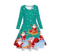 Robe De Chambre Fille,Robe de Princesse à Manches Longues et à Volants pour Petites Filles Impression Printemps-Automne idéal pour Les Occasions festives (Sky Blue, 4-5 Years)