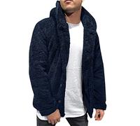 Robe De Chambre Homme Polaire Hiver Vêtements d'extérieur en polaire à capuche pour hommes hiver couleur unie à manches longues chaud maison doux Baggy pardessus avec Veste Imperméable Homme Running