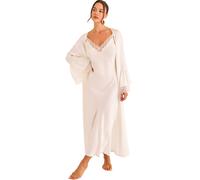 Robe de chambre longue femme Selmark Manuela Mariage Blanc XL