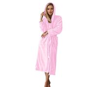 Robe De Chambre Polaire Longue Femme Nuisette Sortie Carreaux Capuche Courte Le a Serviette Douillet Classe Molletonnée Beaux Mignon Anciennes Jumpsuit Vente Saint Pilus Canard