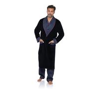 Robe de chambre pour hommes Revise Vasco RE-104 Velours - Bleu foncé c3 -XL