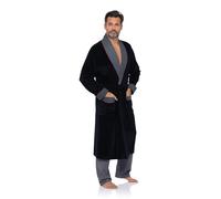 Robe de chambre pour hommes Revise Vasco RE-104 Velours - Bleu foncé c5 -XL
