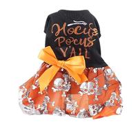Robe de Chien de la Saison des fêtes avec nœud Papillon et Empreinte en Papier d'aluminium | Tenue Animale Mignonne pour la fête/Usage Quotidien/Photoshoot | Matériau en