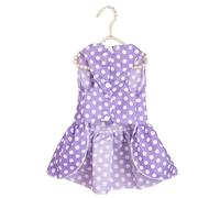 Robe de Chien imprimée à Pois Mignons |Vêtements légers pour Animaux de Compagnie pour Petits Chiens/Chats |Conception de Boutons à la Mode pour Un Usage Quotidien/fêtes/Marche (M)