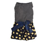 Robe de Chien Premium Polyester Protection de la Peau Respirante Migne Floral Princesse Bowknot Small Dog Cats Cats Festival de fête (L)