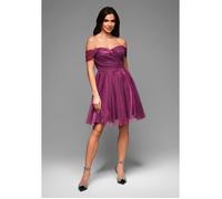 Robe de Cocktail Sans Manches - Ombre - Pour Femme - Bordeaux XS