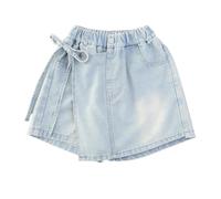 Robe de concours de beauté courte pour filles, style polyvalent pour enfants de taille moyenne et grande taille, jupe d'été, pantalon de gymnastique pour jeunes (bleu, 9 à 10 ans)