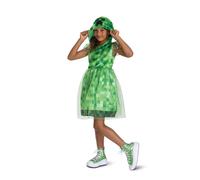 Robe De Costume À Capuche Pour Fille Creeper Minecraft
