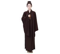 Robe de costume de moine bouddhiste, Robe de méditation bouddhiste Shaolin Monk Lay Zen Kung Fu Multicolore 35-45(Brown,45)