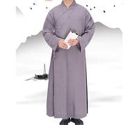 Robe de costume de moine bouddhiste, Robe de moine bouddhiste Shaolin Kung Fu grise, taille 35-45(Dark Gray,44)