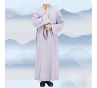 Robe de costume de moine bouddhiste, Robe de moine bouddhiste Shaolin Kung Fu grise, taille 35-45(White Gray,41)