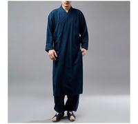Robe de costume de moine bouddhiste, Robe de moine bouddhiste, vêtement méditation Kung Fu, temple Shaolin, multicolore, plusieurs tailles(Blue,L)