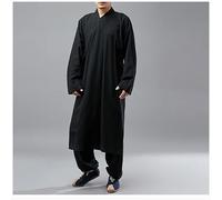 Robe de costume de moine bouddhiste, Robe de moine bouddhiste, vêtement méditation Kung Fu, temple Shaolin, multicolore, plusieurs tailles(Black,XL)