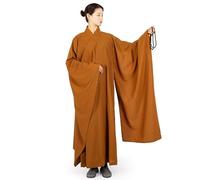 Robe de costume de moine bouddhiste, Robe de moine Shaolin for homme, grise, taille 37(Ginger,38)
