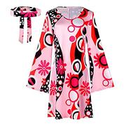 Robe de costume hippie pour femme | Robe hippie des années 60 et 70 | Ensemble de costume pour fête à thème rétro, fête d'Halloween