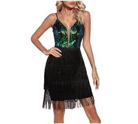 Robe De Danse à Paillettes Pour Femme Robe Tango Latine Glands Paillettes Robe Perlée Pas Cher Robe Art Déco Robe à Paillettes Frangée Robe De Chacha Ballroom Performance Costume de Festival