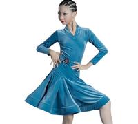 Robe de Danse Latine pour Fille Tenue de Compétition de Salon Tenue de Scène de Carnaval de Fête (110)