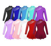 Robe de danse - Robe de danse - Robe de danse - Garde - Patinage artistique - Une pièce avec body danse, bleu roi, 146-152