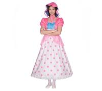 Robe de déguisement Bo Peep, costume de bergère rose avec chapeau, costume d'Halloween pour femme, déguisement pour fête (femme, XXL)