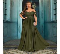 Robe de demoiselle d'honneur élégante en mousseline pour femmes grandes tailles, robe de soirée formelle à épaules dénudées pour mariage, printemps/été, fête, remise des diplômes, bal de promo, automn
