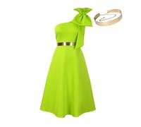 Robe De Demoiselle d'honneur Robes de Demoiselle d'honneur de soirée à Une épaule, for Mariage, Bal de Promo, Anniversaire(Green,16W)