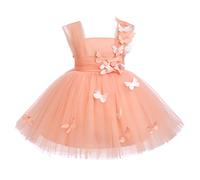 Robe de F?te Pour B?b? Princesse Fillette Fleurie Robe de Bapt?me Petits Enfants Papillon Robe de F?te Mariage 1er Anniversaire Robe de Tulle Formelle Robe de Soir?e ?t? V?tements P?che 3-4 Ans