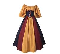 Robe De Femmes D'Halloween Victorien Élégante Robe De Steampunk Renaissance Gothique De Palais Rétro Costumes D'Halloween Grande Taille Curvy Robes De Bal Manches Courtes Carnaval Robe De Soirée