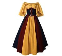 Robe De Femmes Pour Halloween Rétro Élégante Robe De Steampunk Victorienne Renaissance Gothique Palais Costumes D'Halloween Manches Courtes Carnaval Robe De Soirée Cosplay Longue Robes De Bal