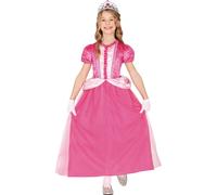 Robe de fête de princesse enfants Rêve féerique Costume Carnaval Rose Design délicat Flair royal Détails élégants Déguisement magique, Taille : 98/104 Couleur : Rose