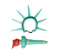 Robe De FêTe Femme Grande Taille Deguisement Drole, Deguisement Halloween Adulte Statue De La Liberté Couronne IdéAl Pour Carnaval SoiréEs à ThèMe Cosplay Amusants