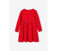 VERTBAUDET Robe de Fête Fille Motifs Étoiles Irisés Coton Rouge 10A