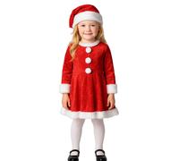 Robe De Fête Mini Mignonne Pour Filles Enfant Miss Noël Costume En Peluche