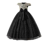 Robe de fête pour Fille avec Broderie, Manches Papillon, Tutu et nœud élégant, idéale pour Un Anniversaire.